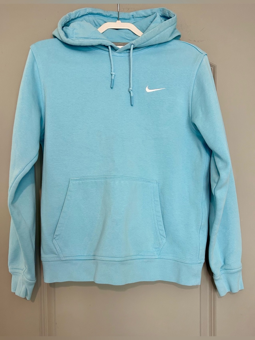 Nike Club Fleece Pullover Hoodie Light Blue Women’s Medium EUC - Picture 4 of 5